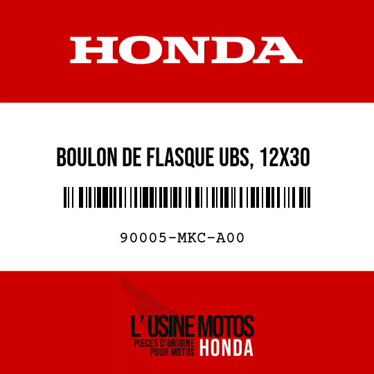 image de 90005-MKC-A00 BOULON DE FLASQUE UBS, 12X30