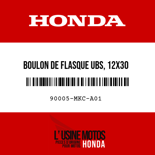 image de 90005-MKC-A01 BOULON DE FLASQUE UBS, 12X30
