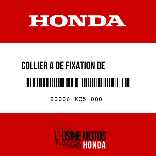 image de 90006-KC5-000 COLLIER A DE FIXATION DE      GARDE-BOUE