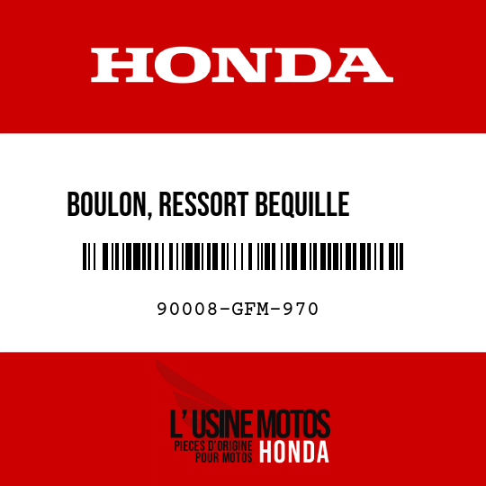 image de 90008-GFM-970 BOULON, RESSORT BEQUILLE      PRINCIPALE