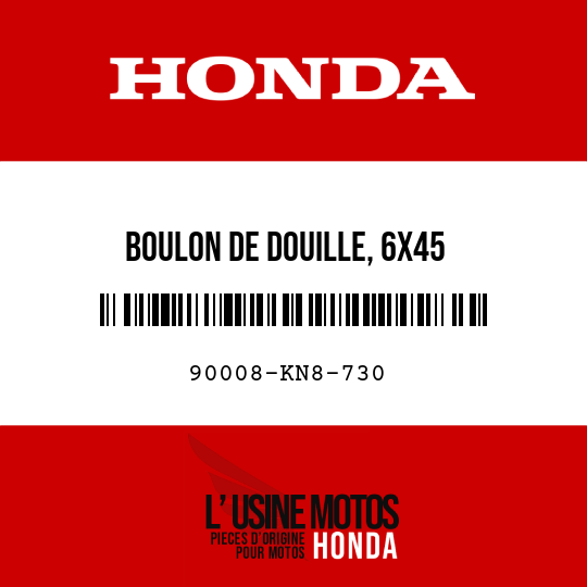 image de 90008-KN8-730 BOULON DE DOUILLE, 6X45