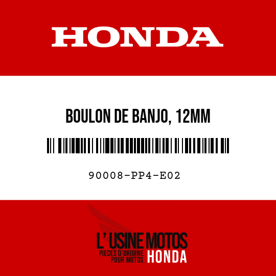 image de 90008-PP4-E02 BOULON DE BANJO, 12MM