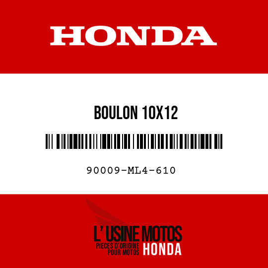 image de 90009-ML4-610 BOULON 10X12