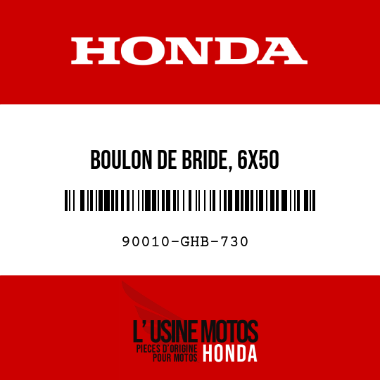 image de 90010-GHB-730 BOULON DE BRIDE, 6X50