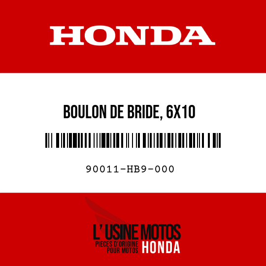 image de 90011-HB9-000 BOULON DE BRIDE, 6X10