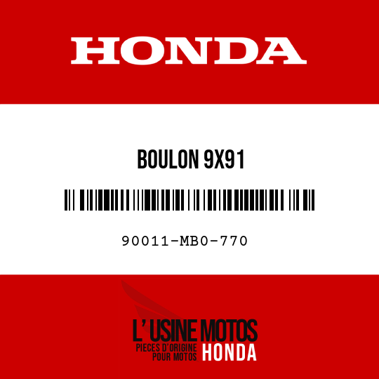 image de 90011-MB0-770 BOULON 9X91