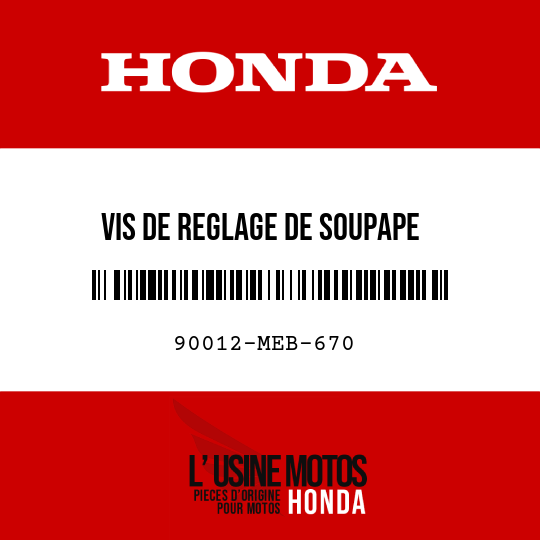 image de 90012-MEB-670 VIS DE REGLAGE DE SOUPAPE