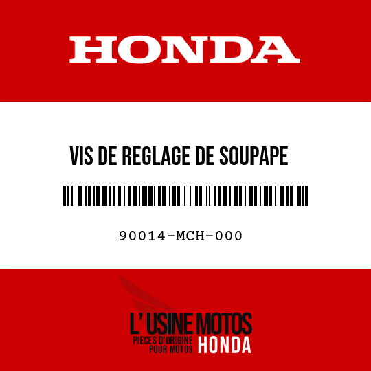 image de 90014-MCH-000 VIS DE REGLAGE DE SOUPAPE