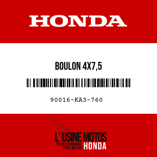 image de 90016-KA3-760 BOULON 4X7,5