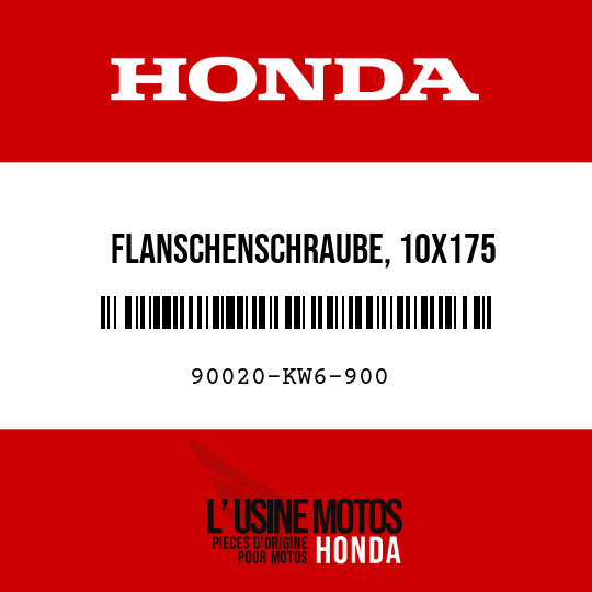 image de 90020-KW6-900 FLANSCHENSCHRAUBE, 10X175