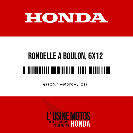 image de 90021-MGZ-J00 RONDELLE A BOULON, 6X12