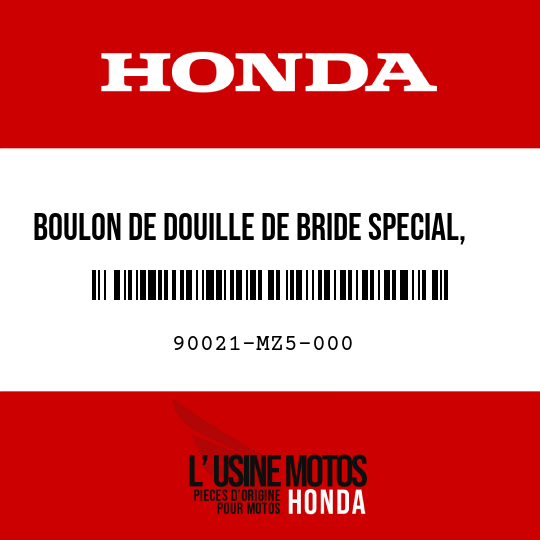 image de 90021-MZ5-000 BOULON DE DOUILLE DE BRIDE SPECIAL, 6X75