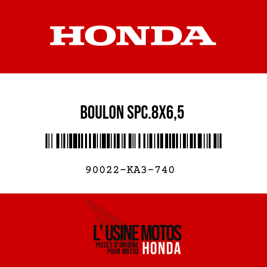 image de 90022-KA3-740 BOULON SPC.8X6,5