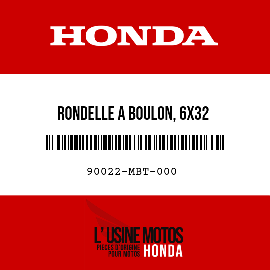 image de 90022-MBT-000 RONDELLE A BOULON, 6X32