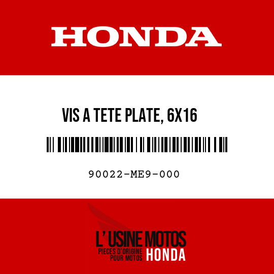 image de 90022-ME9-000 VIS A TETE PLATE, 6X16