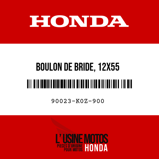 image de 90023-K0Z-900 BOULON DE BRIDE, 12X55