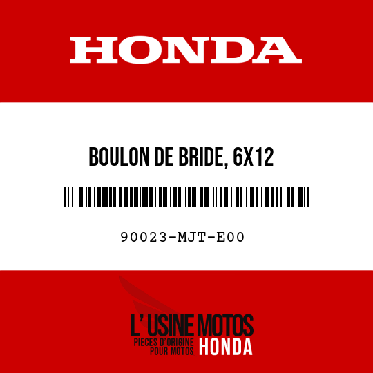 image de 90023-MJT-E00 BOULON DE BRIDE, 6X12