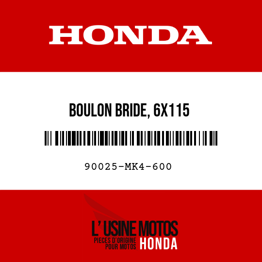 image de 90025-MK4-600 BOULON BRIDE, 6X115