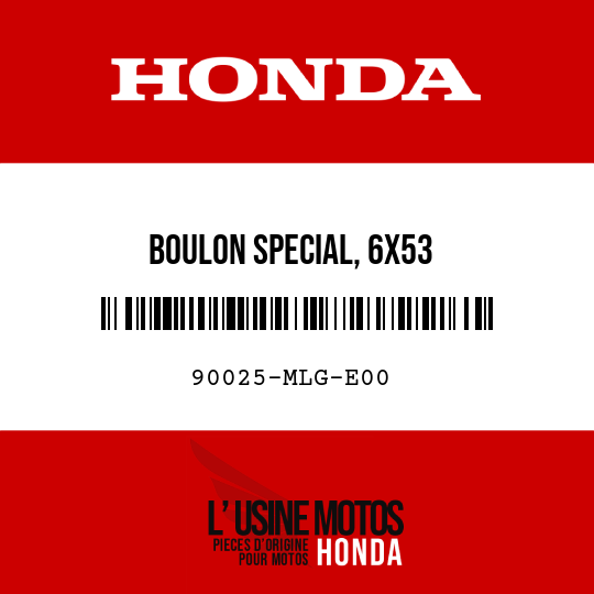 image de 90025-MLG-E00 BOULON SPECIAL, 6X53