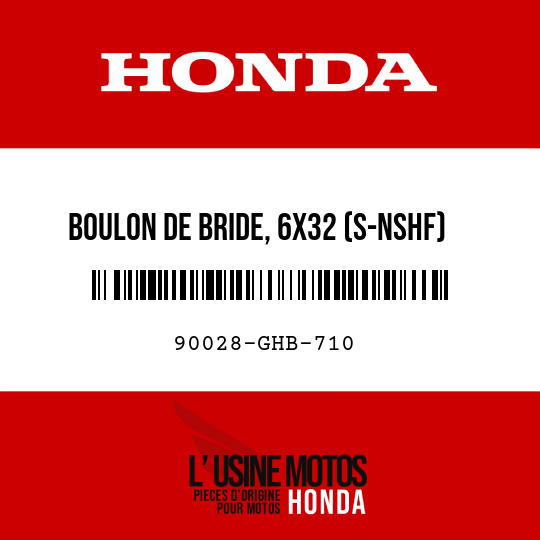 image de 90028-GHB-710 BOULON DE BRIDE, 6X32 (S-NSHF)