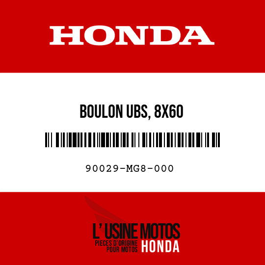 image de 90029-MG8-000 BOULON UBS, 8X60
