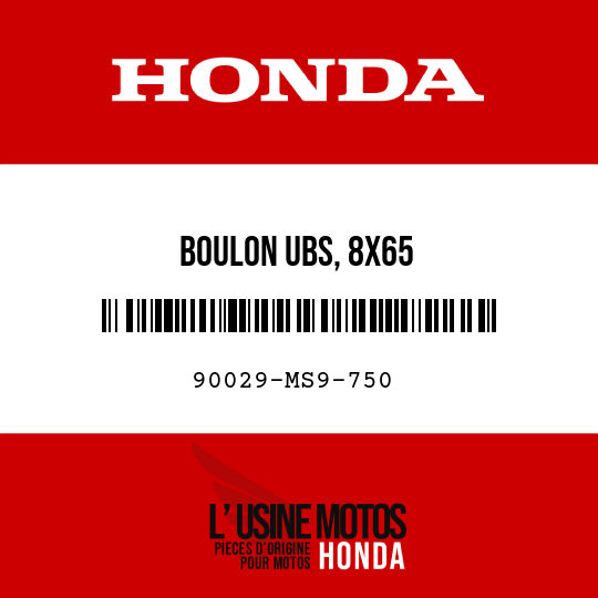 image de 90029-MS9-750 BOULON UBS, 8X65