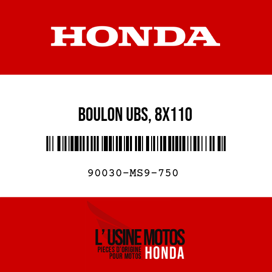 image de 90030-MS9-750 BOULON UBS, 8X110