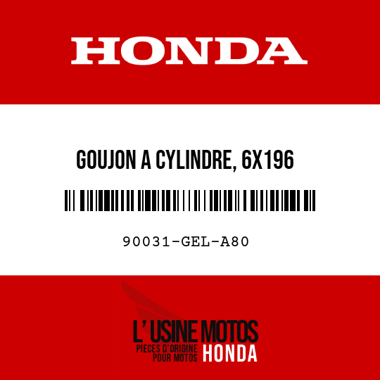 image de 90031-GEL-A80 GOUJON A CYLINDRE, 6X196