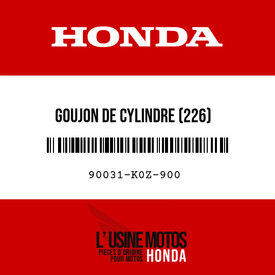 image de 90031-K0Z-900 GOUJON DE CYLINDRE (226)