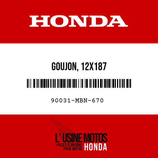 image de 90031-MBN-670 GOUJON, 12X187