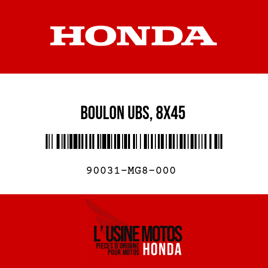 image de 90031-MG8-000 BOULON UBS, 8X45