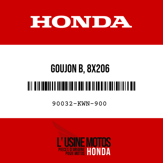 image de 90032-KWN-900 GOUJON B, 8X206