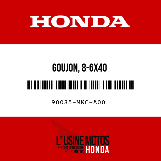 image de 90035-MKC-A00 GOUJON, 8-6X40