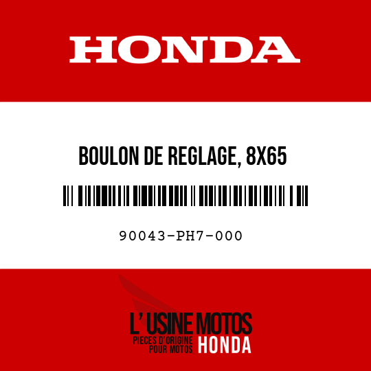 image de 90043-PH7-000 BOULON DE REGLAGE, 8X65