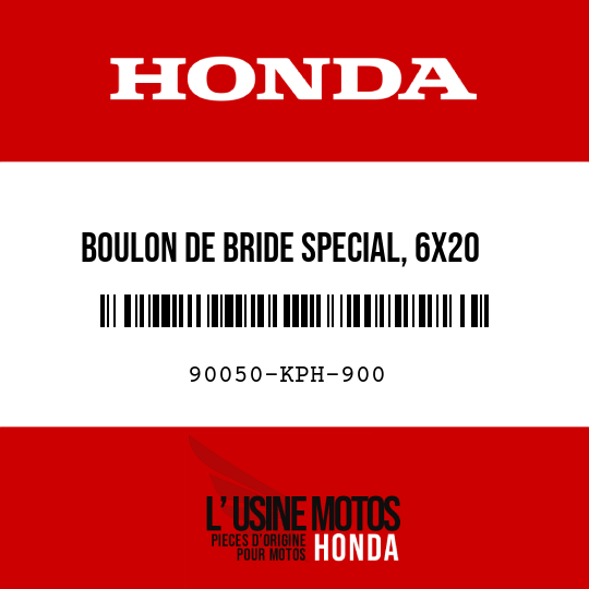 image de 90050-KPH-900 BOULON DE BRIDE SPECIAL, 6X20