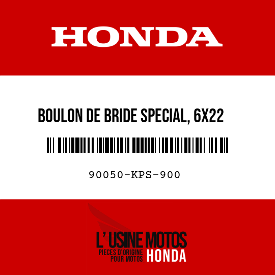 image de 90050-KPS-900 BOULON DE BRIDE SPECIAL, 6X22