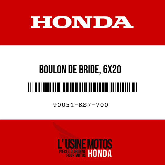 image de 90051-KS7-700 BOULON DE BRIDE, 6X20
