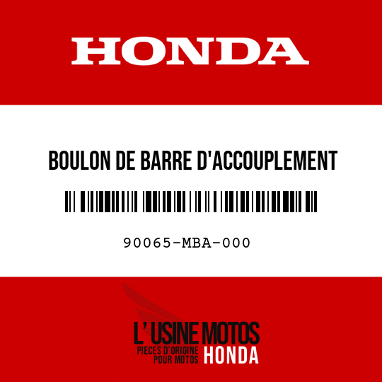 image de 90065-MBA-000 BOULON DE BARRE D'ACCOUPLEMENT