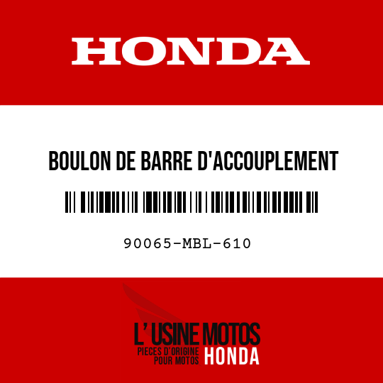 image de 90065-MBL-610 BOULON DE BARRE D'ACCOUPLEMENT