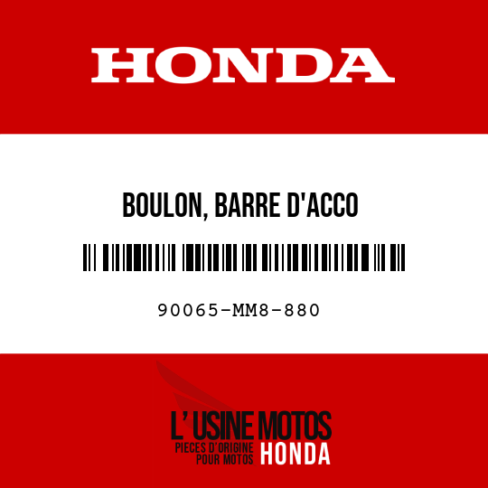 image de 90065-MM8-880 BOULON, BARRE D'ACCO