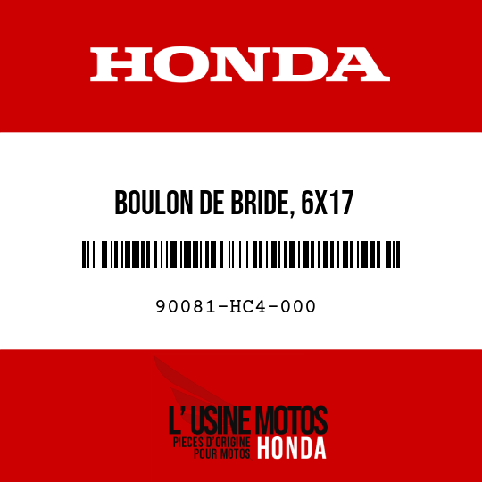 image de 90081-HC4-000 BOULON DE BRIDE, 6X17