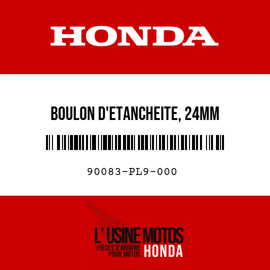 image de 90083-PL9-000 BOULON D'ETANCHEITE, 24MM