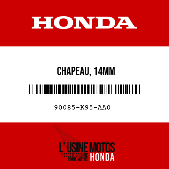 image de 90085-K95-AA0 CHAPEAU, 14MM