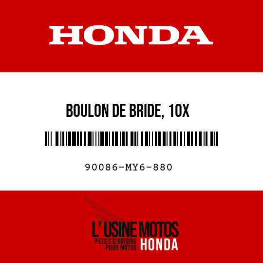 image de 90086-MY6-880 BOULON DE BRIDE, 10X