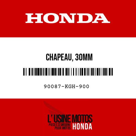 image de 90087-KGH-900 CHAPEAU, 30MM