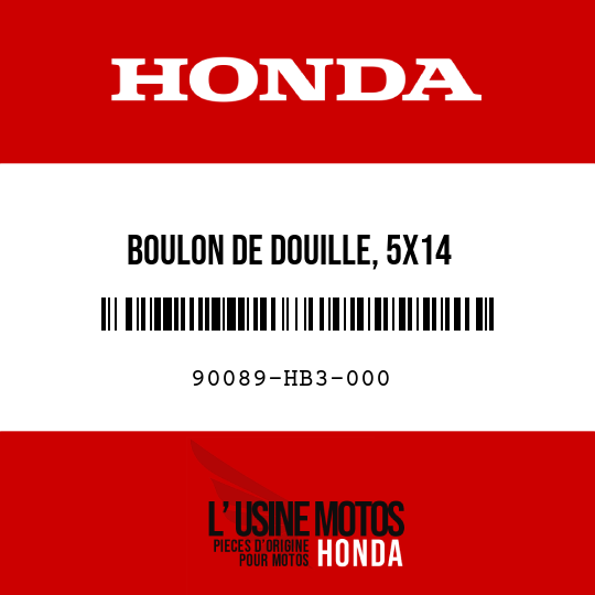 image de 90089-HB3-000 BOULON DE DOUILLE, 5X14