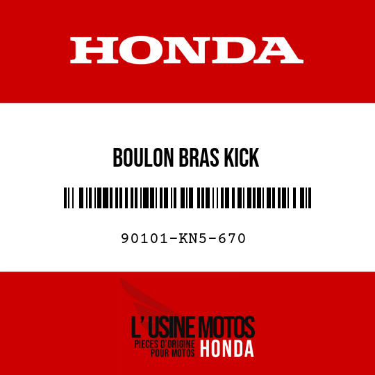 image de 90101-KN5-670 BOULON BRAS KICK