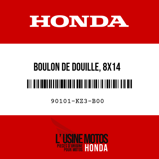 image de 90101-KZ3-B00 BOULON DE DOUILLE, 8X14