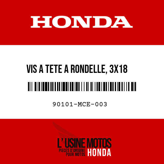 image de 90101-MCE-003 VIS A TETE A RONDELLE, 3X18
