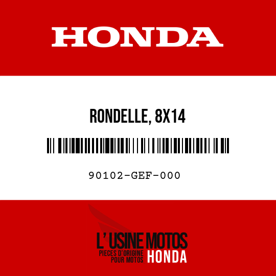 image de 90102-GEF-000 RONDELLE, 8X14